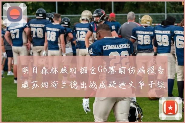 明日森林狼对掘金G6赛前伤病报告道苏姆海兰德出战成疑迪文华子缺阵